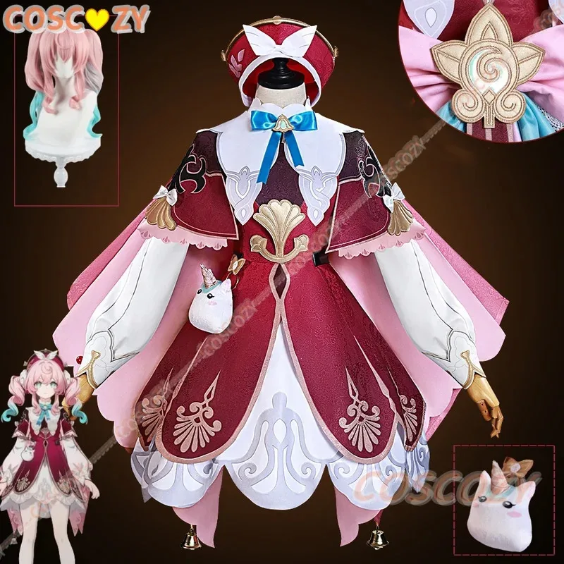 

Honkai Star Rail Hyacine Cosplay Costume Dress Wig Headwear Cute Bow Tie Props Full Set Women Girls Party Carnival Clothing Set