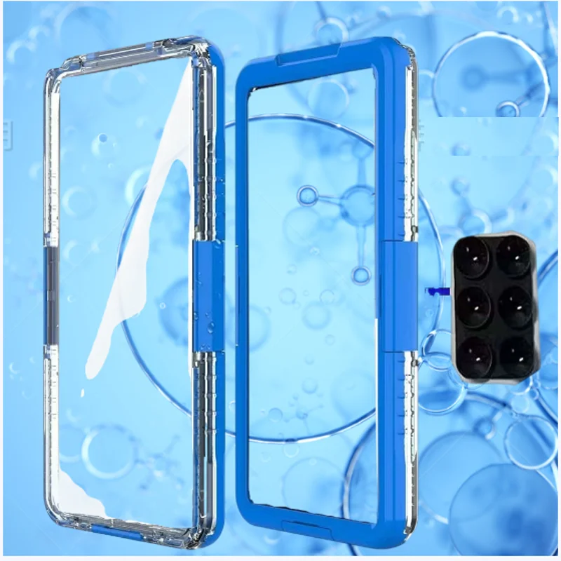 

for Realme P4x C85 Pro Waterproof Case Sucker Shockproof Bumper Flip Pouch Dustproof Full Coverage No Button Shell