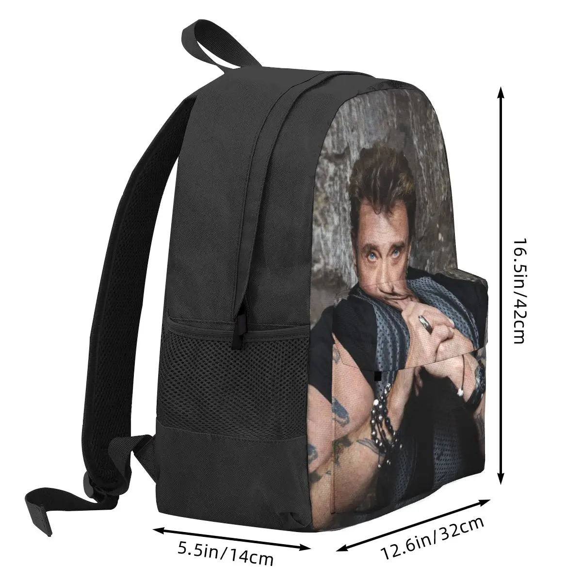 Johnny Hallyday Rock N Roll Mochilas para meninos e meninas, mochilas escolares, mochila dos desenhos animados, mochila para laptop, bolsa de ombro para estudantes