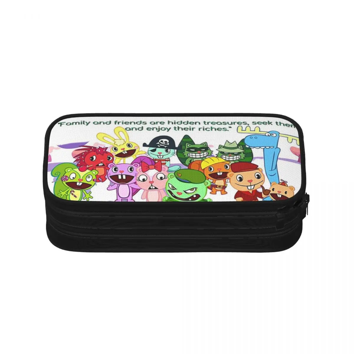 Happy Tree Friends Family Pencil Cases Big Capacity Pen Bags Pen Box Pencil Pouch For Boys Girls Students Stationery School