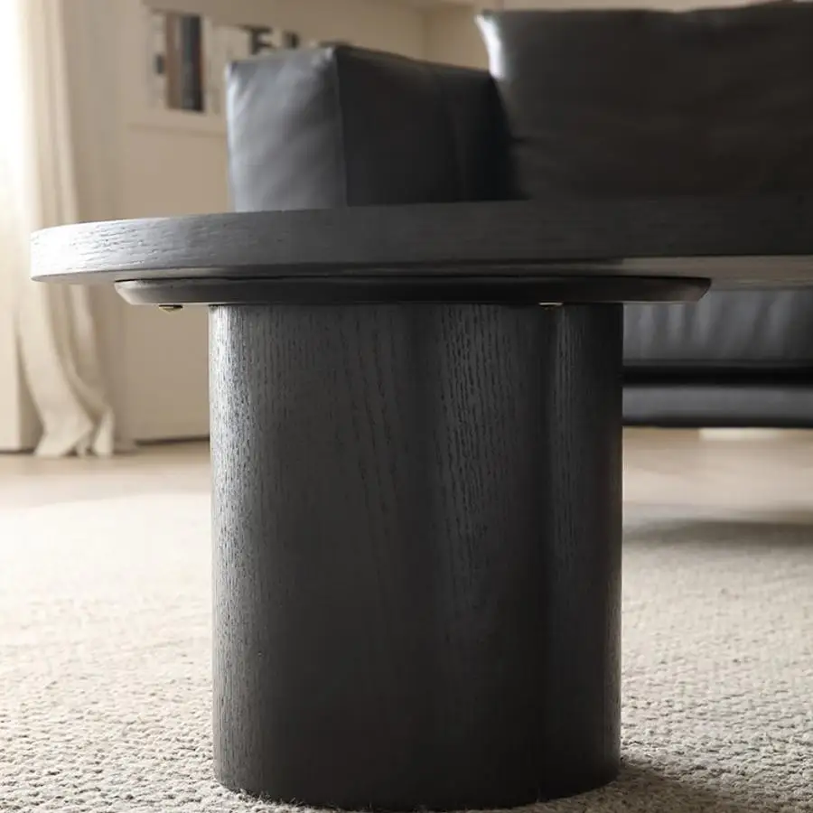 Meja Kopi Bundar Mewah 2025 - Meja Samping Minimalis dengan Permukaan Marmer Modern Italia untuk Ruang Tamu Kontemporer