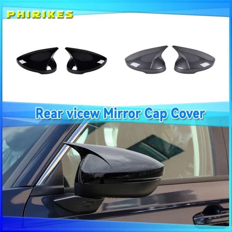 

2 Pieces ABS Plastic Bat Wing Mirror Covers Caps Rearview Mirror Case Cover Gloss Black For Honda Civic 11th 2022