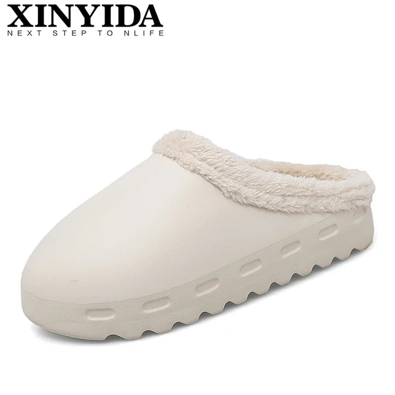 

Winter Men's Ye Slide Slip On Warm Fur Unisex Cotton Slippers Fashion Lightweight Winter YE SLIDE For Men Women Plus Size 35-46