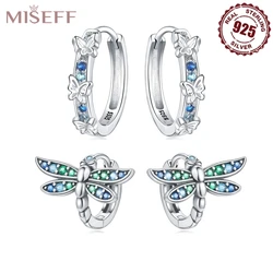 MISEFF Dragonfly Butterfly Hoop Earrings For 925 Sterling Silver Earrings Silver Fashion Jewelry Party Wedding Engagemen Gift