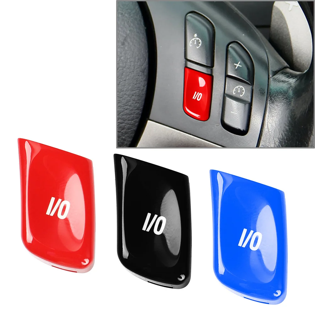 Car Steering Wheel VO I/O Switch Button Trim For BMW F Chassis 3 Series E46 M3 1998-2006 Red/Black/Blue