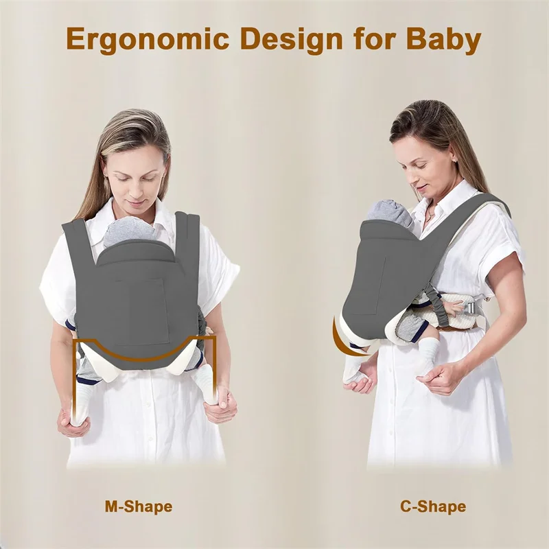 Baby Sling Carrier,Baby Carrier Newborn To Toddler, Adjustable Breathable Carrier, Infant Hip Seat Carrier For Toddler Sling