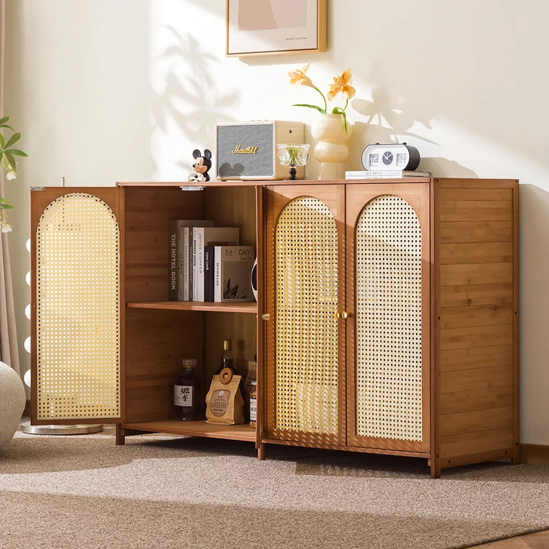 خزانة كتب عتيقة نصف جدار رف كتب مع أبواب خزانة غرفة المعيشة مقاومة للغبار وخزانة خذاء منخفضة الجانب وأرفف عرض #4