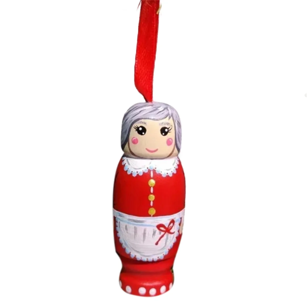 Nuevo divertido colgante de Papá Noel, adornos navideños, decoraciones para árboles de Navidad, divertido Papá Noel de pie de madera B