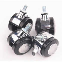4pcs Office Chair Caster Wheels Alloy Universal Wheels Silent Swivel Casters Rolling Rollers Brake Caster Furniture Hardware