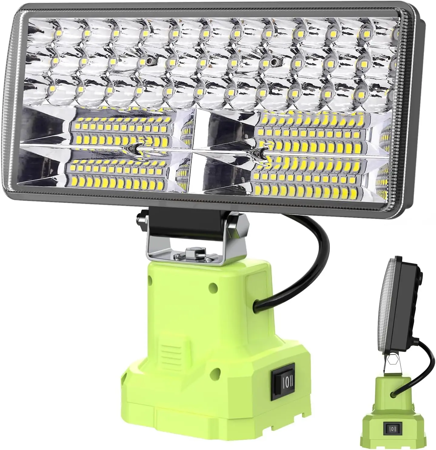 

6000 LM Cordless Flashlight LED Work Lights 38W LED Spotlight Compatible with Ryobi 18V Battery with 2 Modes Camping Portable