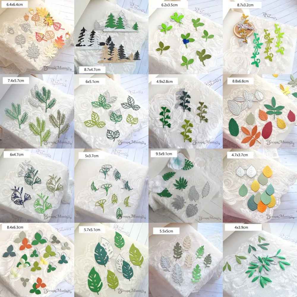 

Металлические вырубные формы Piggy Craft для скрапбукинга, серия «Листья», для декоративной вырезки, трафареты, ножи, матрицы для вырубки, штампы