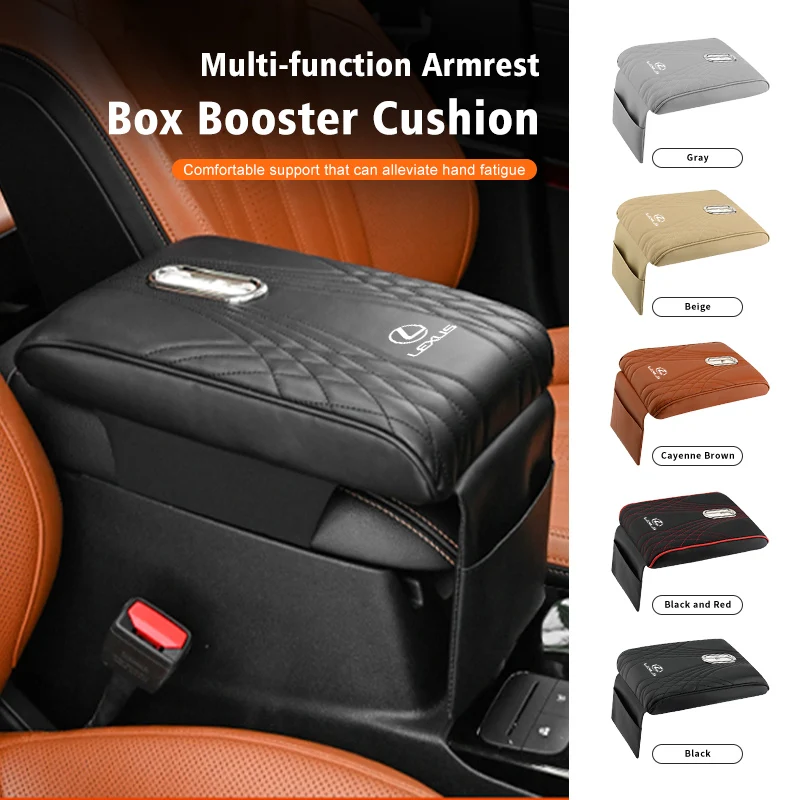 Car Multifunction Armrest Box Cushion Booster Pouch Storage Bag For Lexus ES350 IS250 IS460 IS220h IS300 LX570 UX250h ES GS