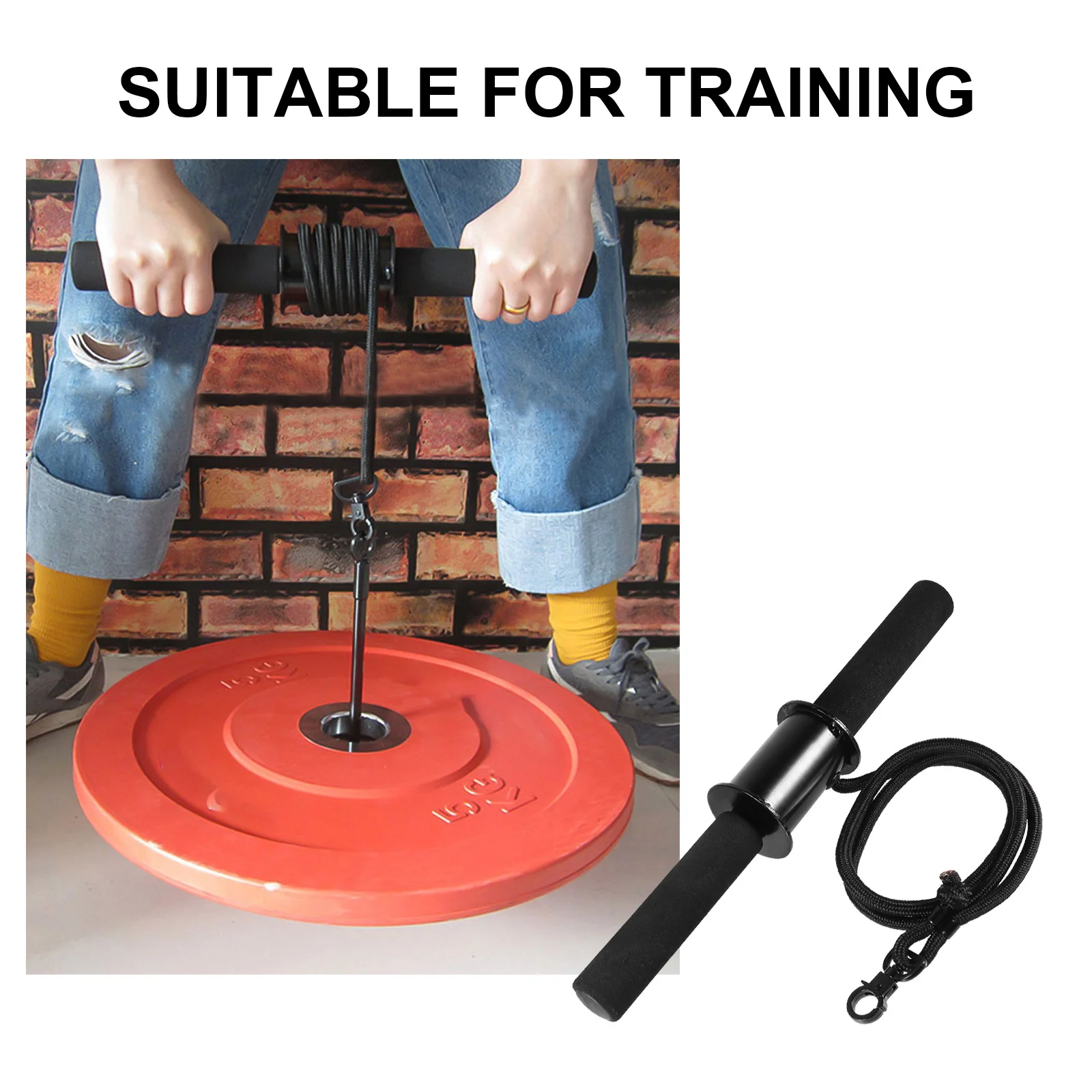 

1Pcs Adjustable Forearm Wrist Roller Heavy Duty Resistance Training Device for Home Gym Workout Equipment Wrist