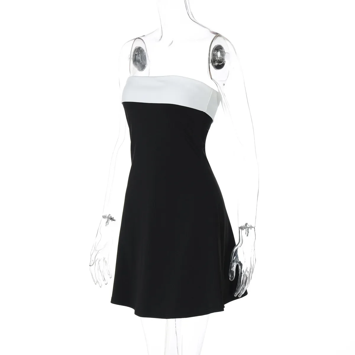 Strapless sexy party club mini y2k jurk off shoulder backless outfits vrouwen zomer mouwloze bodycon a-lijn jurken vestido