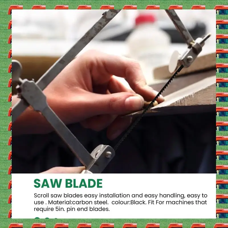

ABMO 5 Inch Scroll Saw Blade 36 Pack Compatible For All Machines Require 5In. Pin End Scroll Saw - 10 TPI, 15 TPI, 18 TPI