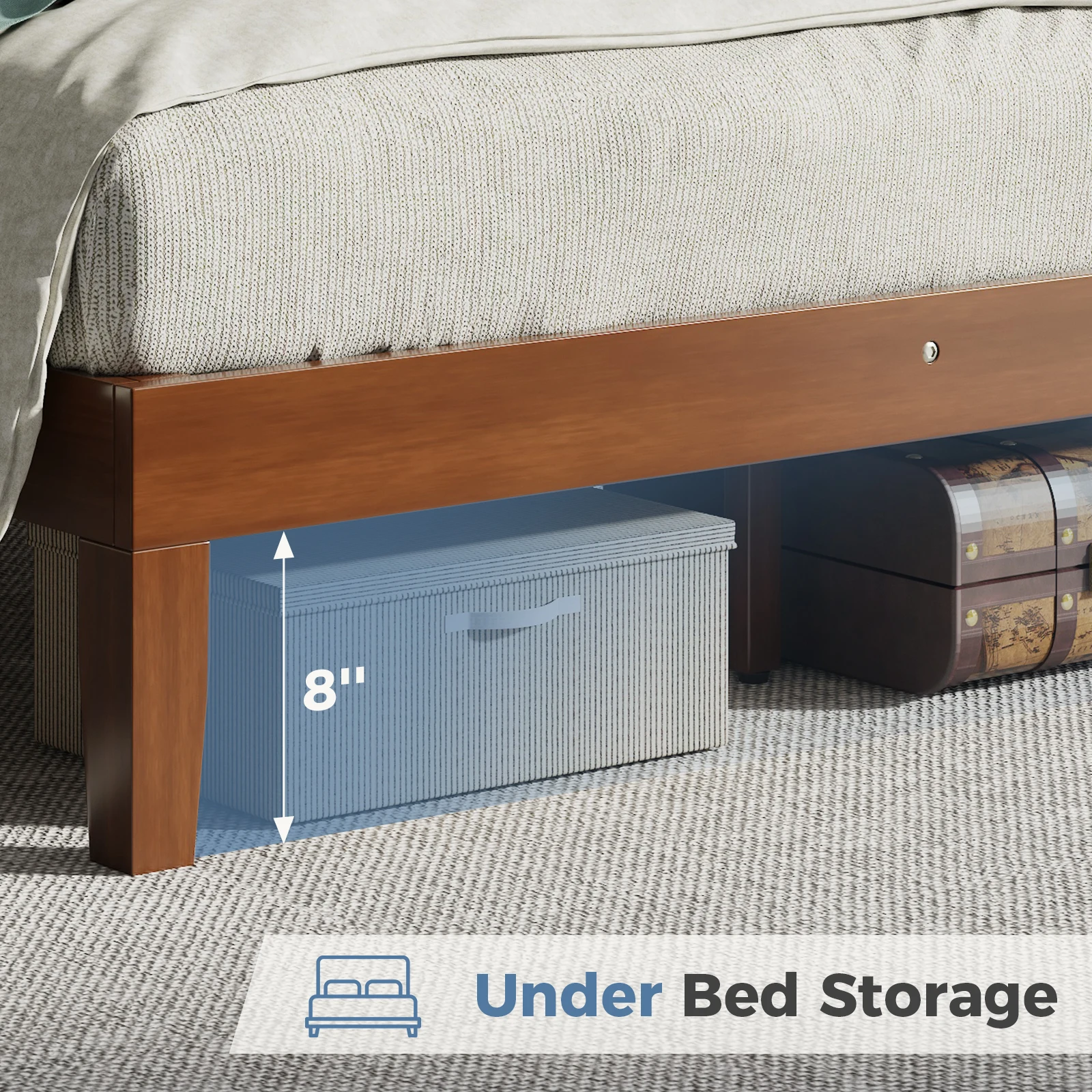 solid wood bed construction
