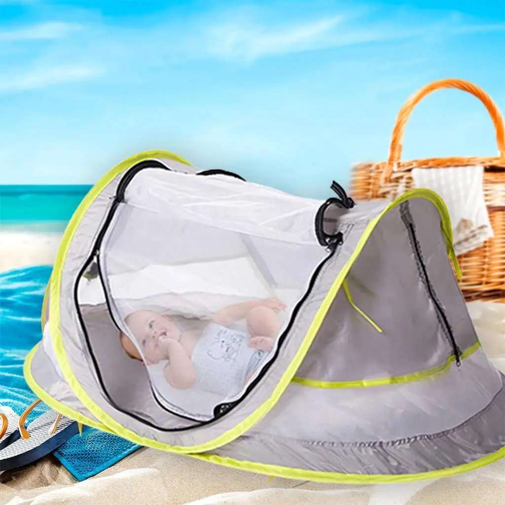 Summer Foldable Tent Breathable Zippers Mosquito Net Mobile Bed Sun Shelters