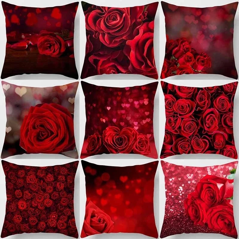 Love Warm Dress Printed Pillowcase Home Decoration Office Supplies Car Seat Cushion (45 x 45 cm)