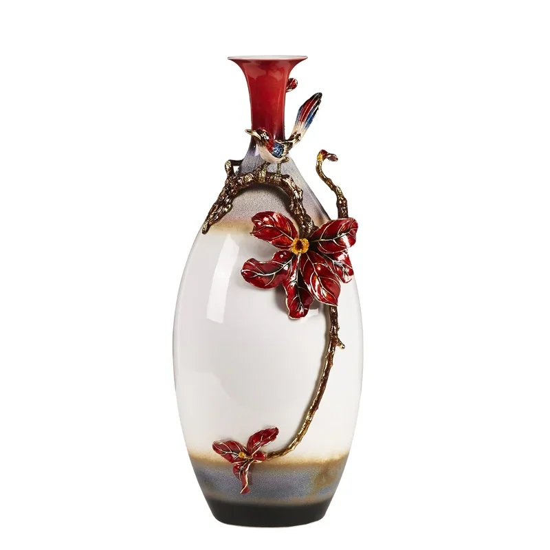 

Home Decor Hand Paint Enamel Porcelain Handmade Chinese Large Vase Outdoor Ceramic Vase