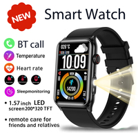 2025 New Smart Watch Men LED Bluetooth Call Sports Men's Smartwatch Heart Rate Health Temperature Monitoring Women Smart Watches