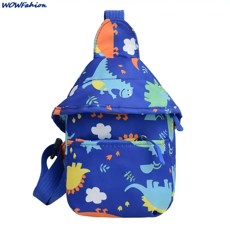 Children Shoulder Bag Mini Money Pouch Baby Girls Boys Cartoon Dinosaur Unicorn Print Kids Chest Bags Purse Crossbody Bag blue series 43cm rebirth doll mini umbrella glasses swimsuit 18 inch diy toy gift giraffe unicorn printed rebirth accessories