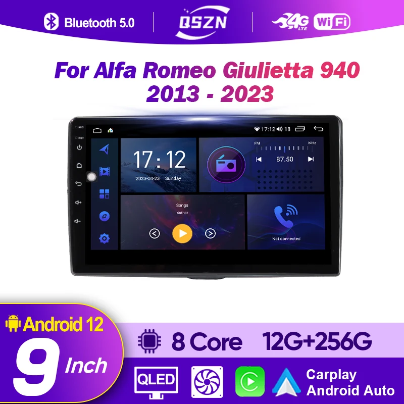 Android 13.0 Car Stereo Radio For Alfa Romeo Giulietta 940 2013+ Multimedia Video Player Navigation GPS 2 Din 4G WiFi Audio DVD