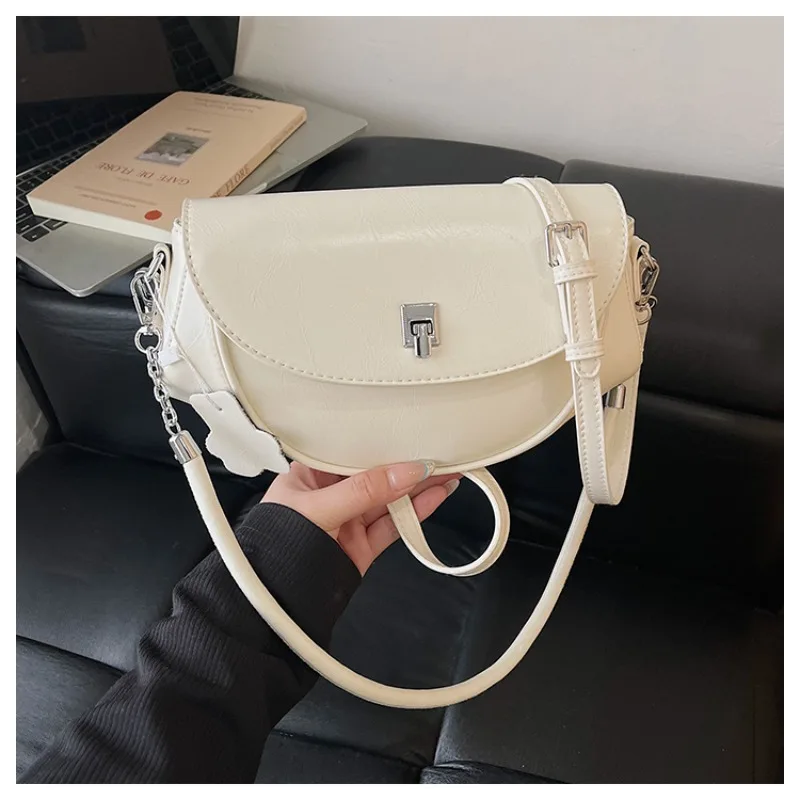 

Classic Luxury Women'S Diaper Bag Large Capacity Crossbody Vintage Leather Designer Commuter Bag Elegant Minimalist Fashion