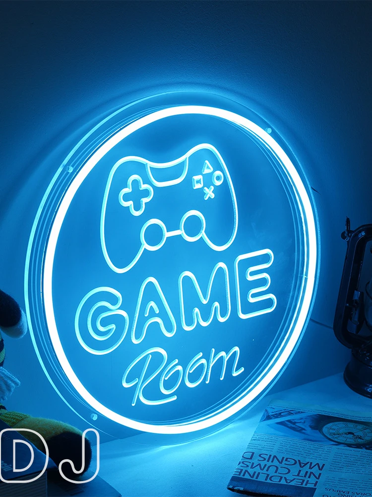 Game Off LED USB Neonreclame Graveren Styling Nachtlampje Binnen Buiten Bruiloft Aankleden Decoratief Licht Wanddecoratie Bar