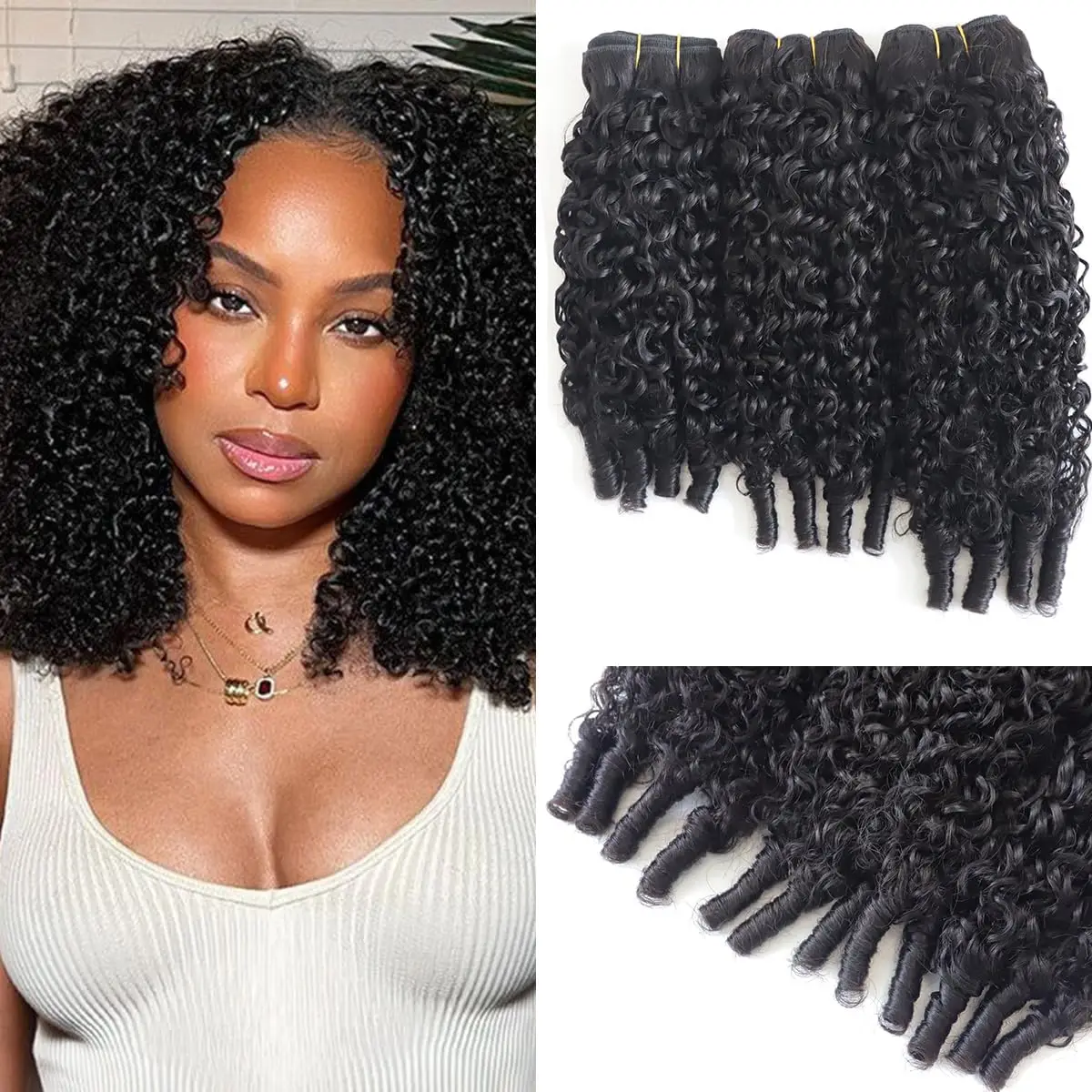 

Бирманские вьющиеся пучки Наращивание человеческих волос Упругие вьющиеся натуральные цвета Необработанные девственные волосы Пиксельные кудри 100% пучки человеческих волос Плетение