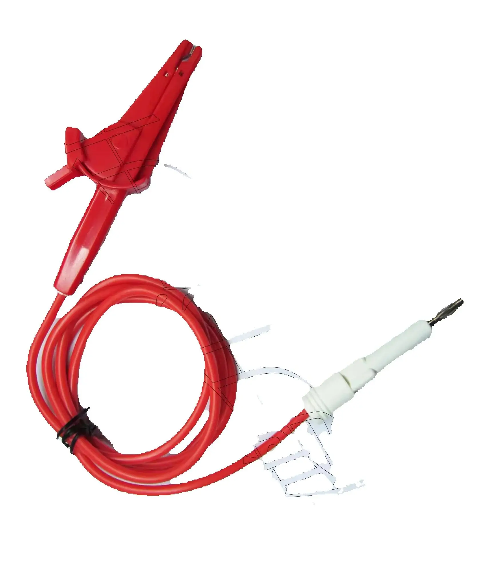 

Красный тестовый кабель высокого напряжения 1 м CS2670AX CS2670CX CS2672DX с разъемом типа «банан» 4 мм + зажим «крокодил»