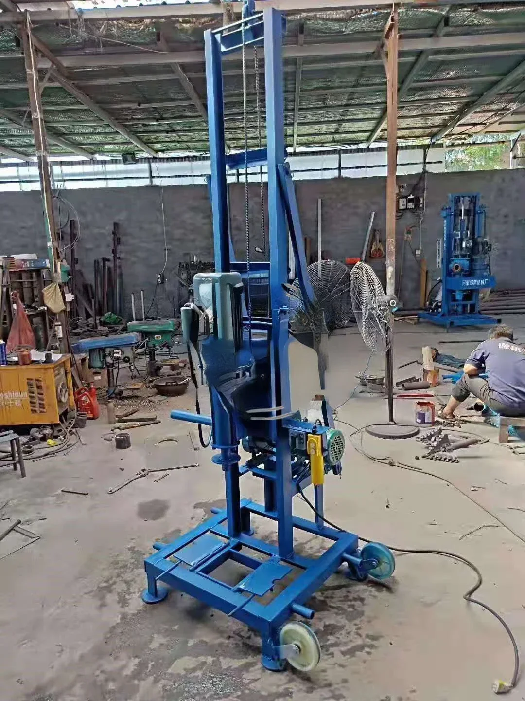1.5KW Electric Foldable Drilling Rig Household Irrigation Well Drilling Rigs Small Drill Machines