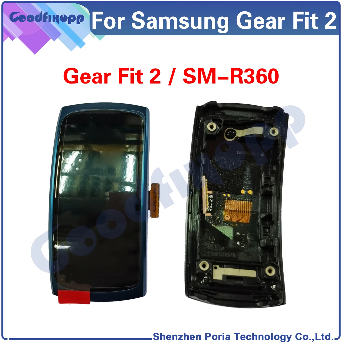 For Samsung Gear Fit 2 SM-R360 R360 GH97-19001 Watch LCD Display Touch Screen Digitizer Assembly With Frame