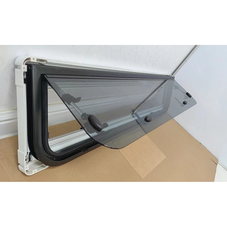 Caravan Windows Factory 1100MMx285MM Aluminum Alloy Push-out Tempered Glass Ventilation RV Windows With Flyscreen