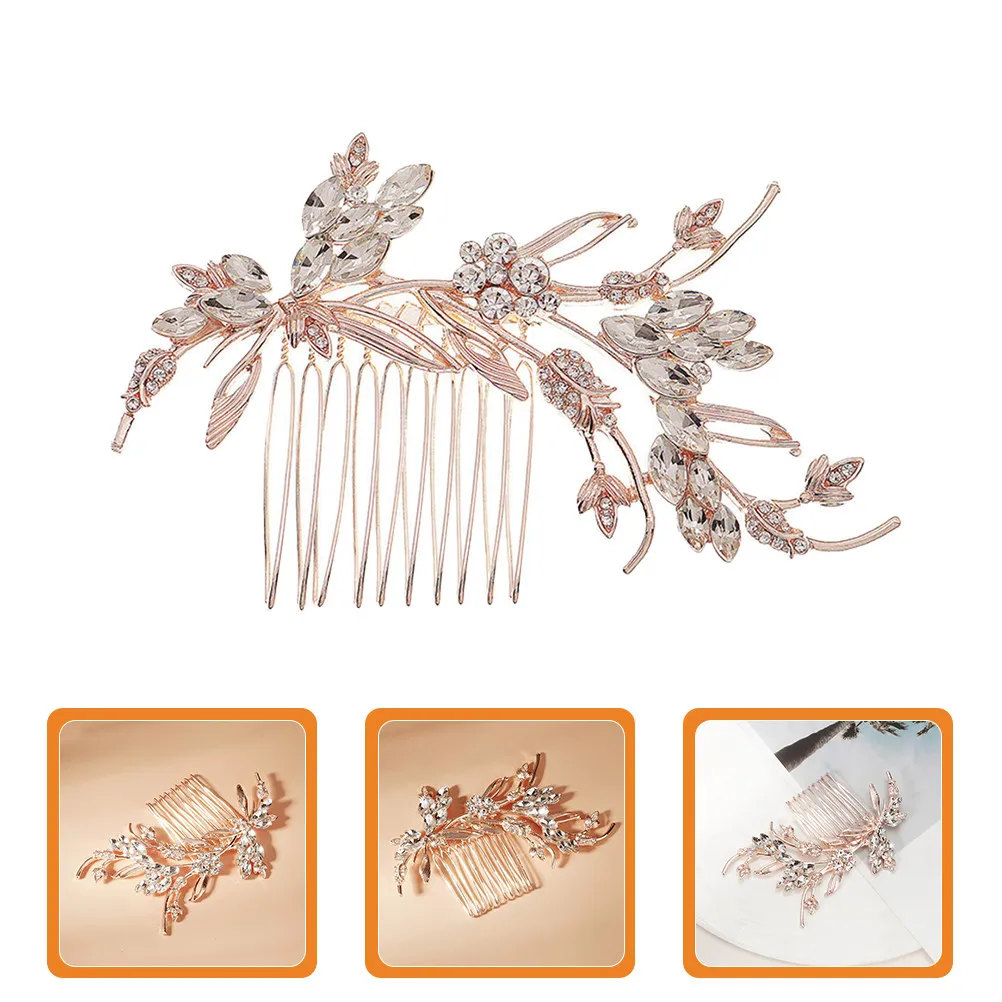 

Rhinestone Hair Comb for Women Elegant Bridal Wedding Hair Accessory Stylish Crystal Hairpin for Evening Party Banquet Cosplay