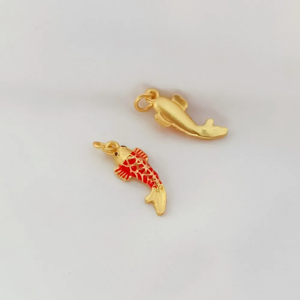 

Ancient-style Gold 18K Gold-coated Oil-dripping Carp Pendant, Bracelet, Necklace, Pendant, DIY Handmade Jewelry Accessories
