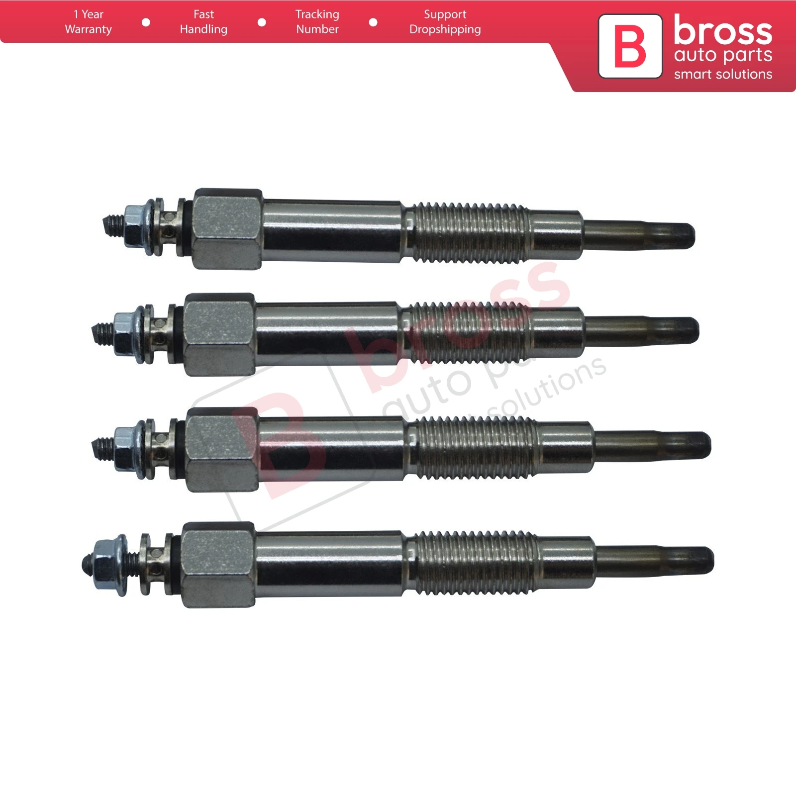 

Bross BGP84-1 4 Pieces Heater Glow Plug 11 Volt 11065-57J00, GN102, 0100226513, 0 250 312 002, CZ260, CY52 for Nissan