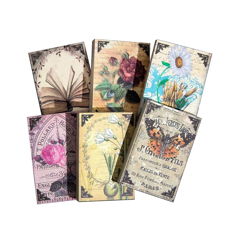 60 pcs/pack Memo Pad Renaissance plant rose daisy Journal Paper diary Scrapbooking Cards Background Decoration Paper 6 types