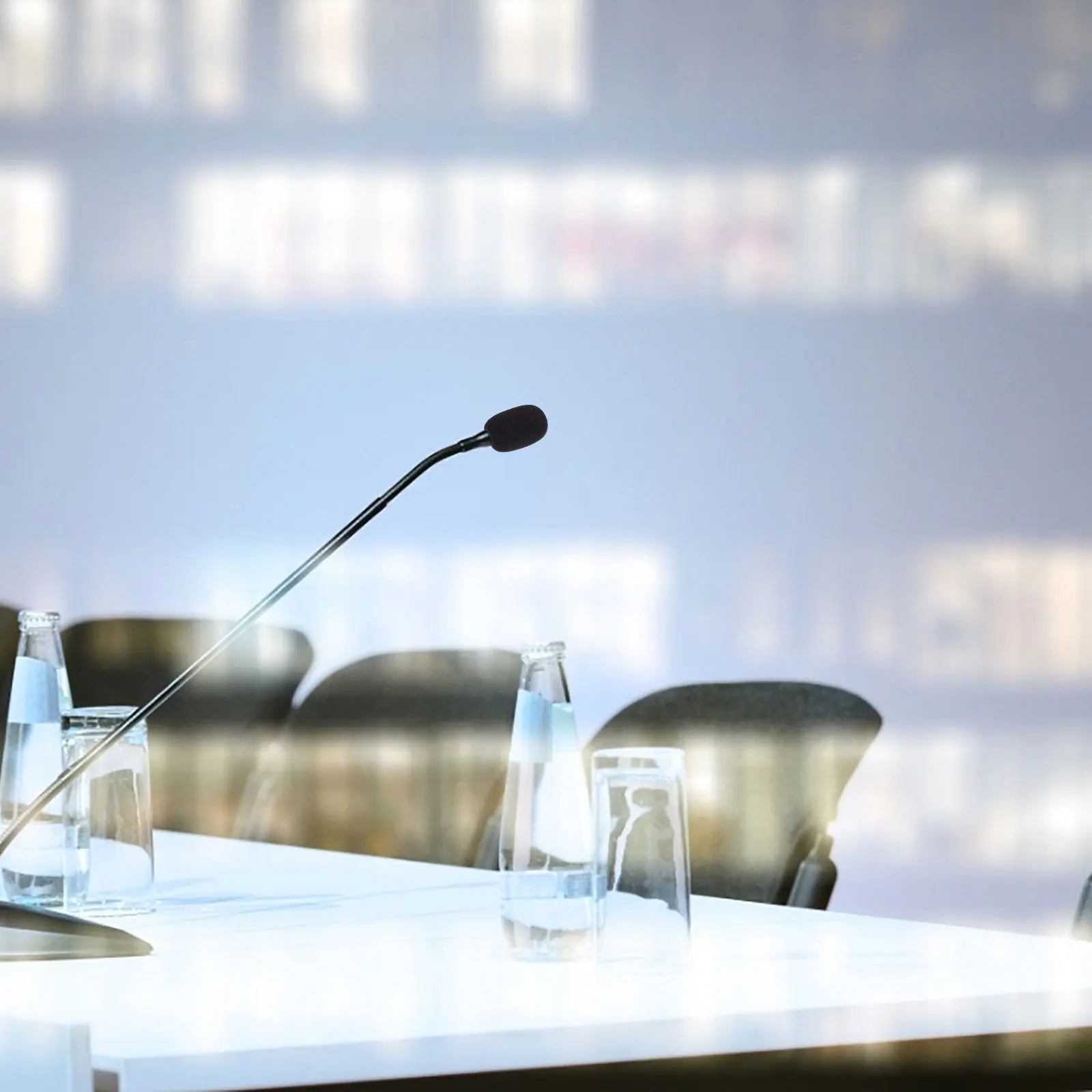 

5Pcs Microphone Covers Black Sponge Windscreens for Gooseneck Mics Conference News Interview Mic Accessories Voice Tube Covers