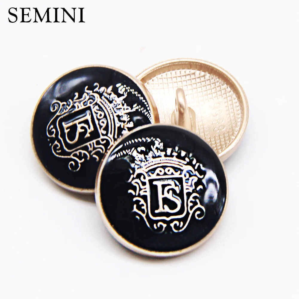 10pcs/lot New Fashion Classic Anchor Sewing Button Decorative Gold Buttons For Clothing Overcoat Uniform Suit DIY