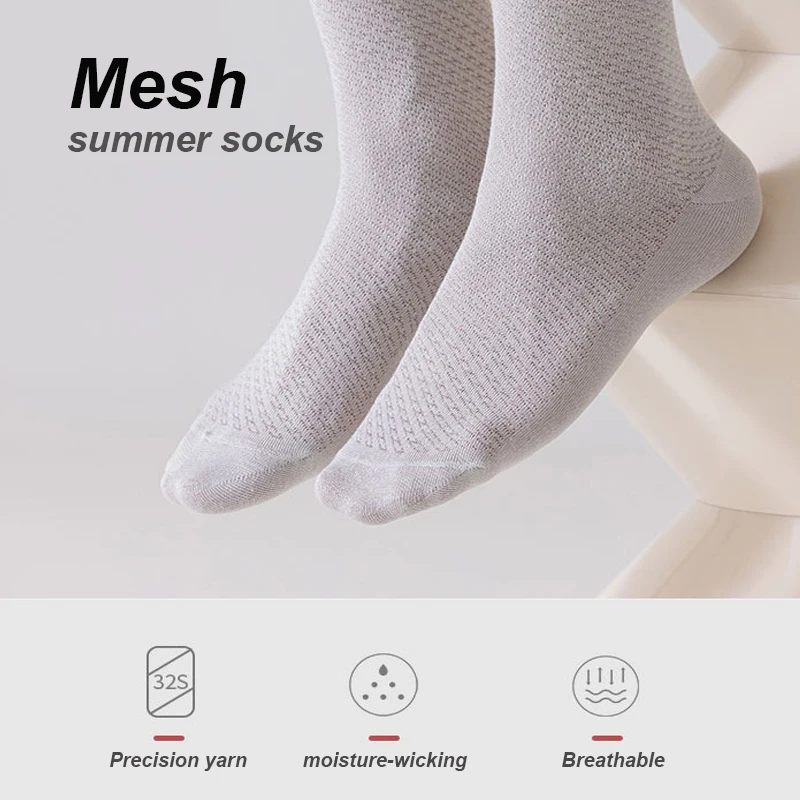 12 Pasang Kaus Kaki Serat Bambu Kaus Kaki Pria Kasual Bisnis Jaring Bernapas Anti-bakteri Nyaman Kaus Kaki Kualitas Tinggi Ukuran Pria EU38-45