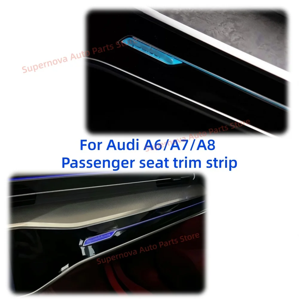 For Audi A6/A7/A8 Auto parts Passenger Side Dashboard Ambient Light Trim Strip Co-pilot Decorative Atmosphere Light Bar Direct