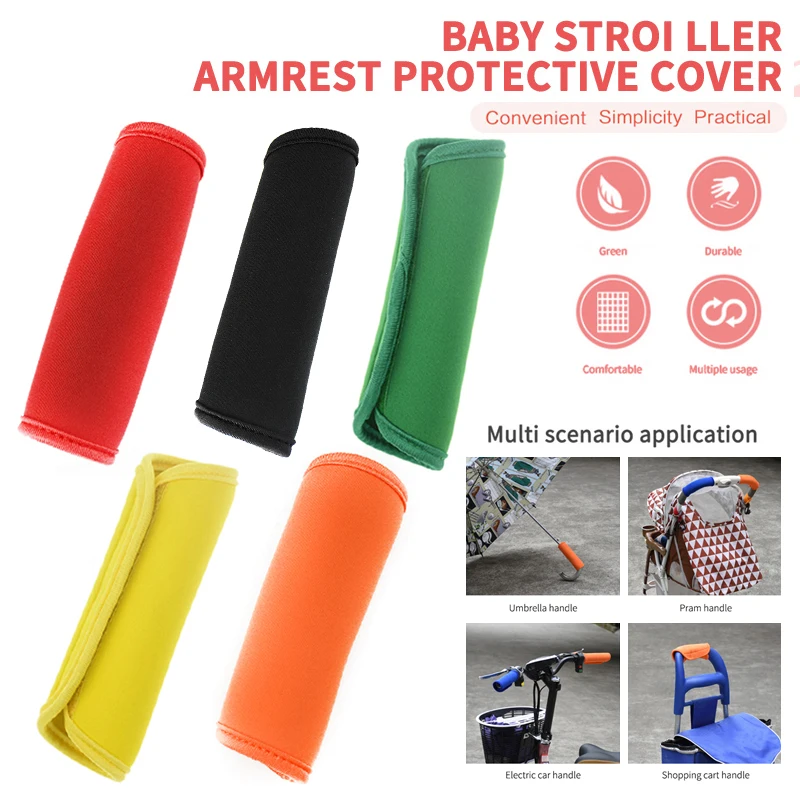 Baby Stroller Accessories Baby Pram Handle Cover Pushchair Stroller Armrest Protective Case Sleeves Luggage Handle Protector