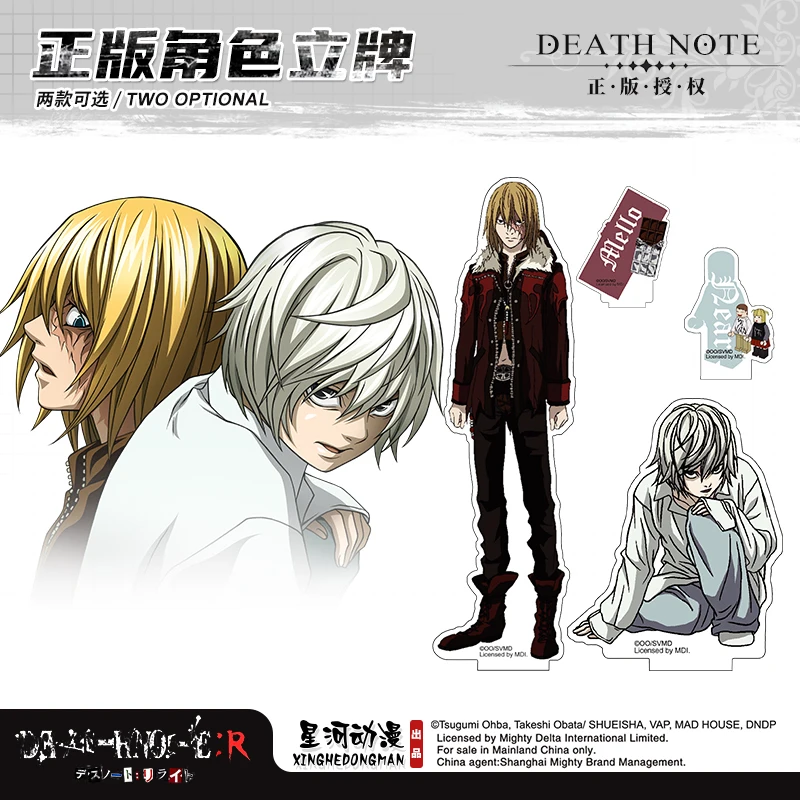 

Анимационные фигурки аниме Death Note Nate River Mello, мультяшная акриловая фигурка-подставка для студентов, украшение для стола, игрушки, подарки для детей