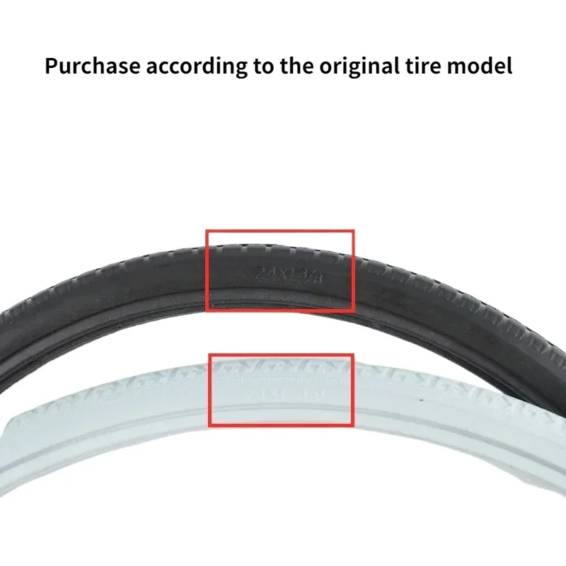 Wheelchair Accessories Tire 20 22 24 Inch Outer Solid 20/22/24x1 3/8 Non-pneumatic Rear Wheel