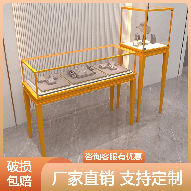 Jewelry Cabinet Jewelry Display Cabinet Jewelry Gold Jade Jade Crafts Watch Museum Glass Antique Customization