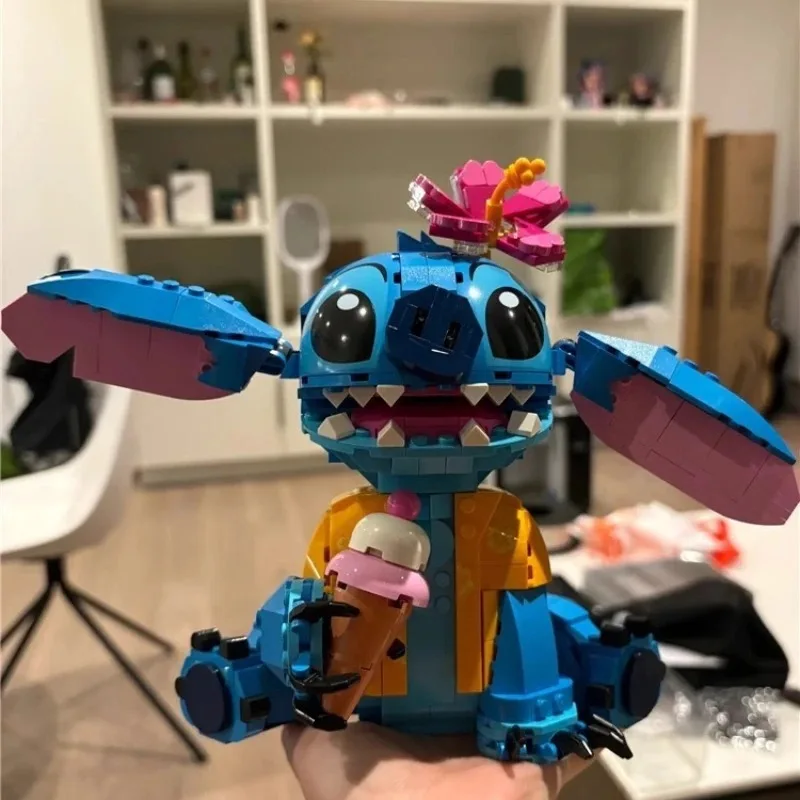 مكعبات بناء جديدة من Stitch Angel CP 2025 - ألعاب كرتونية كبيرة الحجم مع آذان متحركة هدية تجميع للأطفال للأولاد والبنات لأعياد الميلاد #3