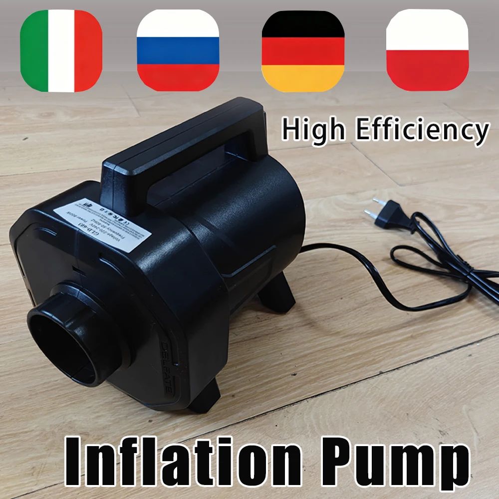 Battery Powered High Flow Air Pump for Inflatables And Brush Mat - DIY Fast Inflation Device for Sports Entertainment