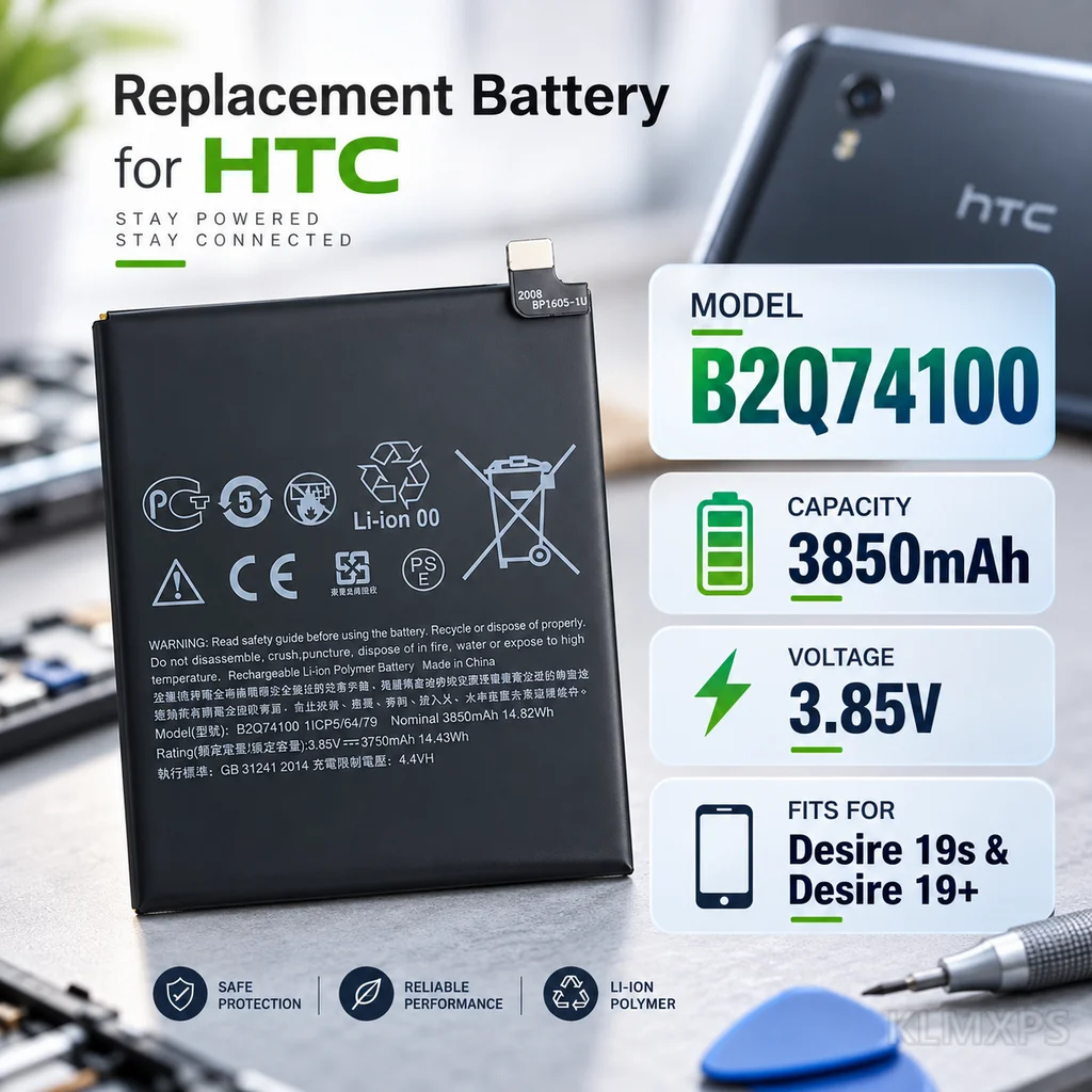 Phone Replacement Battery B2Q74100 Built-in Lithium Battery For HTC Desire 19/19S Mobile Phone Repair Compatible Spare Part