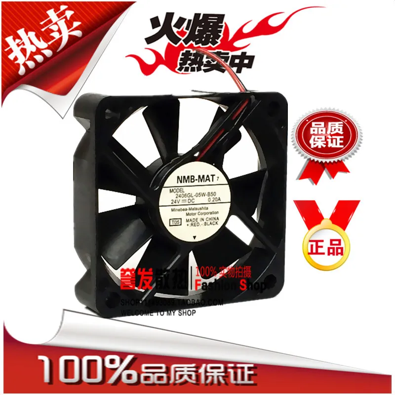 BARU ASLI 2406GL-05W-B50 24V 0.20A 6015 60x60x15mm KIPAS PENDINGIN RADIATOR