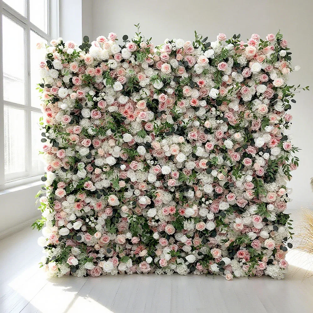 

New Materials Like Eco-Friendly Artificial Flower Wall For Wedding Decoration